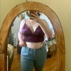 Purple Padded Crop Top